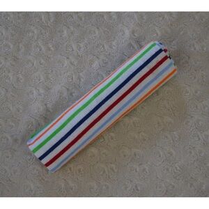 Swiggles Stripes Baby Blanket Flannel Receiving White Blue Orange Green Red